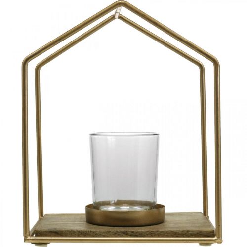 Prodotto Lanterna casa in metallo decorazione tealight candela vetro 20×16×26cm