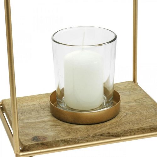 Floristik24 Lanterna casa in metallo decorazione tealight candela vetro 20×16×26cm