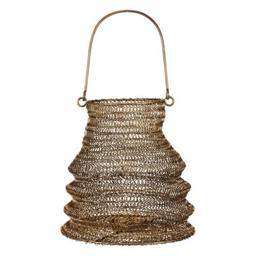 Portacandela lanterna da giardino in metallo ottone upcycling Ø18cm