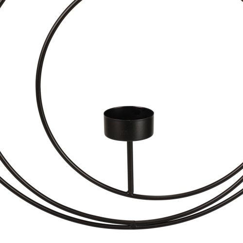 Floristik24 Portacandela per candeliere sospeso nero Ø40cm