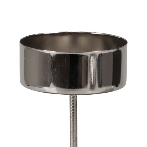 Prodotto Portacandelina da incollare Corona dell&#39;Avvento argento Ø4cm 8 pz