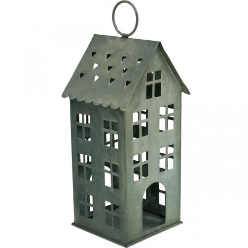 Floristik24 Portacandele Lichthaus Casetta portacandele in metallo H31.5cm