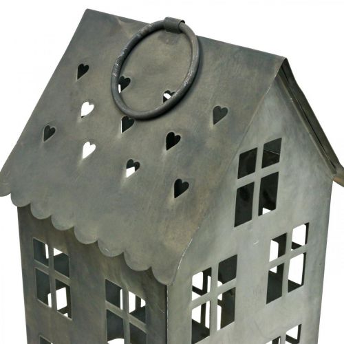 Floristik24 Portacandele Lichthaus Casetta portacandele in metallo H31.5cm