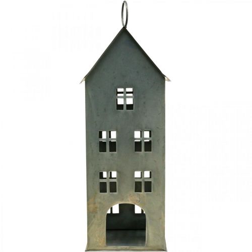 Floristik24 Portacandele Lichthaus Casetta portacandele in metallo 43×17×17 cm