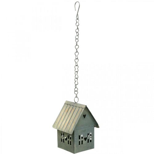 Floristik24 Portacandele Lichthaus in metallo da appendere H12,5cm