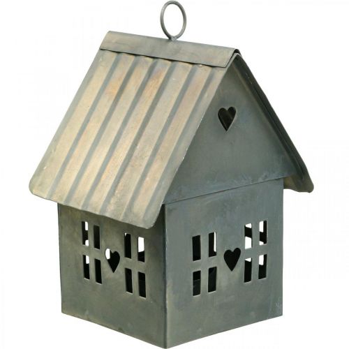 Floristik24 Portacandele Lichthaus in metallo da appendere H12,5cm