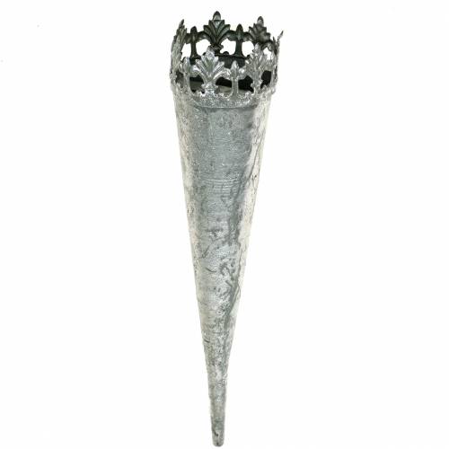 Portacandele da attaccare in argento Ø5cm H24cm 4pz