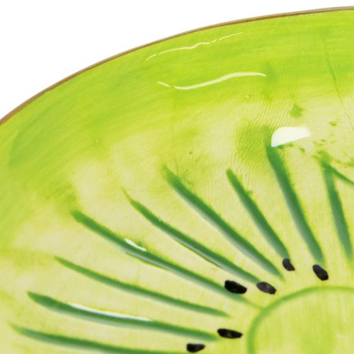 Prodotto Piatti rotondi in ceramica con motivo kiwi, adatti per tavolo da pranzo o cucina, 16 cm, 2 pezzi