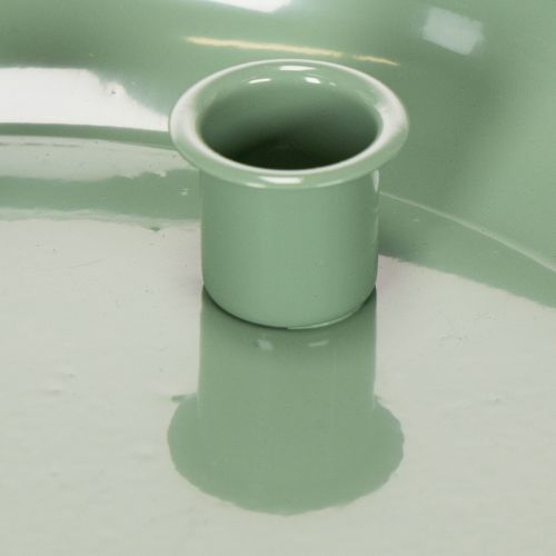 Piatto portacandele per corona d'Avvento verde con quattro portacandele, 24 cm | Floristik24.it