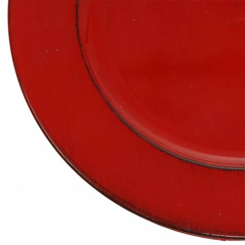 Prodotto Piatto decorativo rosso/nero Ø22cm