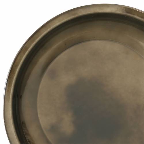 Floristik24 Piatto decorativo in metallo bronzo lucido Ø23,5 cm