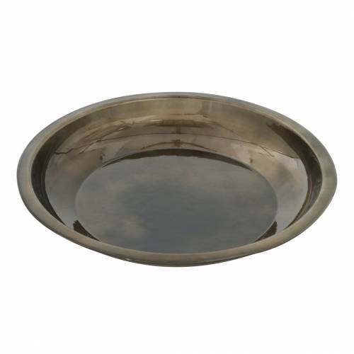 Floristik24 Piatto decorativo in metallo bronzo lucido Ø23,5 cm