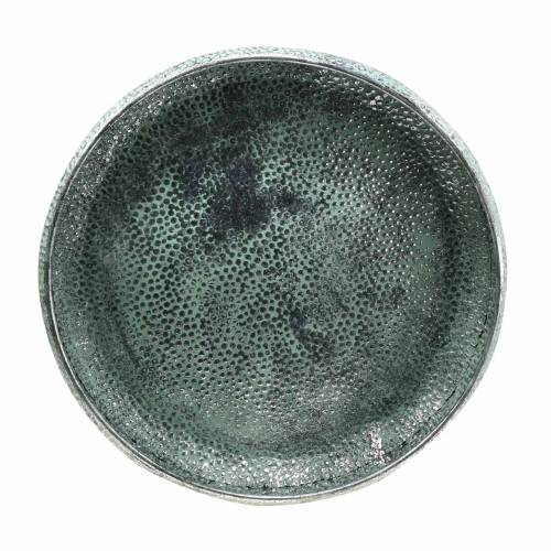 Floristik24 Ciotola decorativa zinco argento antico Ø40 / 50cm set di 2