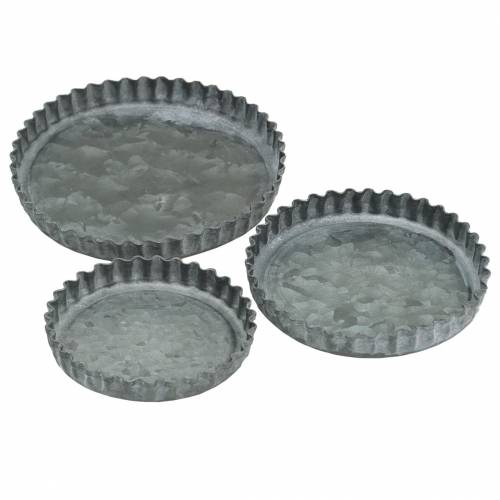 Floristik24 Set stampo da forno per piatto decorativo zinco Ø7,8–11,5cm H1,3cm