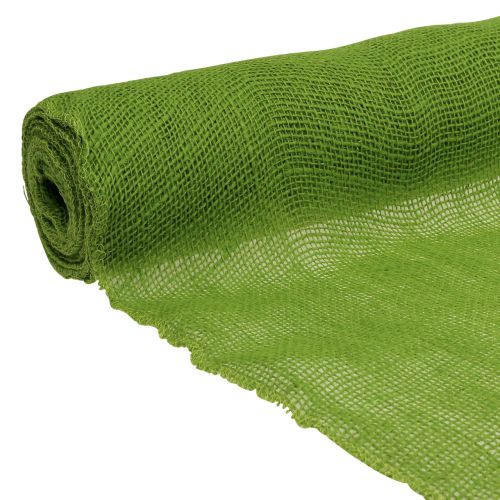 Floristik24 Tovaglia juta verde 50 cm x 910 cm