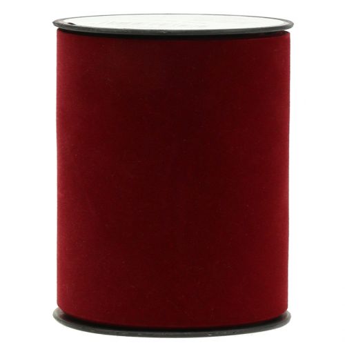 Prodotto Nastro da tavolo nastro di velluto rosso scuro 100mm 8m