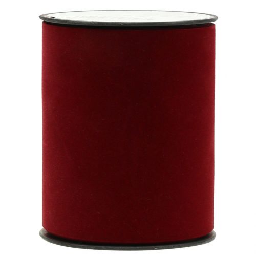 Floristik24 Nastro da tavolo nastro di velluto rosso scuro 100mm 8m