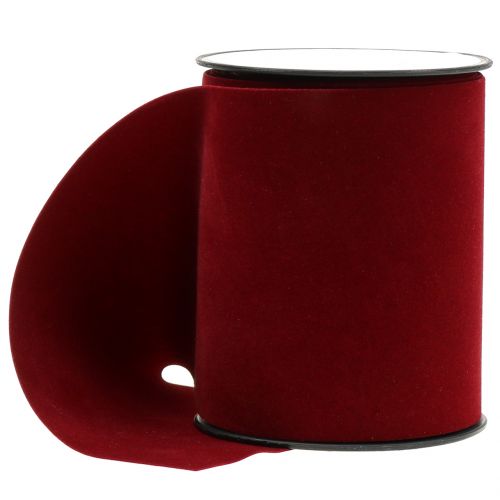 Prodotto Nastro da tavolo nastro di velluto rosso scuro 100mm 8m