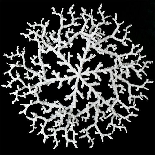 Decorazione da tavolo rami con neve Ø40cm 1 pz
