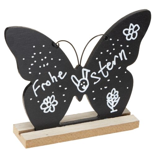 Prodotto Decorazione da tavolo in legno decorazione farfalla nero naturale 15cm 6 pezzi