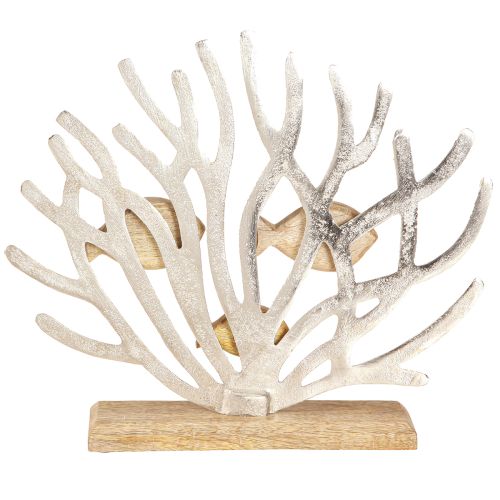 Prodotto Decorazione da tavolo decorazione corallo marittimo pesce legno metallo L30cm