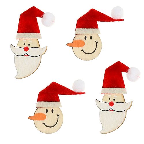 Floristik24 Decorazione da tavola Babbo Natale, pupazzo di neve 4-5 cm 12 pz