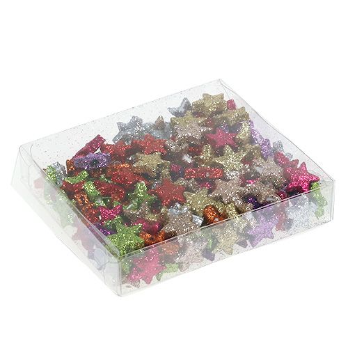 Floristik24 Stelle della decorazione della tavola ordinate 1,5 cm con mica 144 pezzi