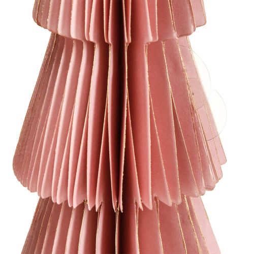 Prodotto Decorazione da tavola Albero di Natale carta a nido d'ape Albicocca Oro H30cm 2 pz