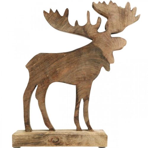 Floristik24 Decorazione da tavola Natale deco alce supporto in legno deco cervo H27,5 cm