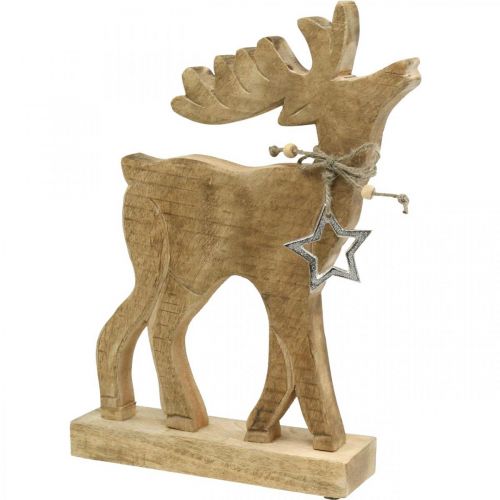 Floristik24 Decorazione da tavola Decorazione natalizia cervo in legno decorazione in piedi renna H33cm