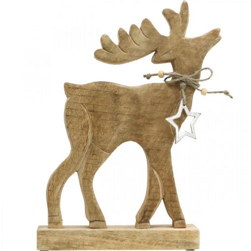 Floristik24 Decorazione da tavola Decorazione natalizia cervo in legno decorazione in piedi renna H33cm