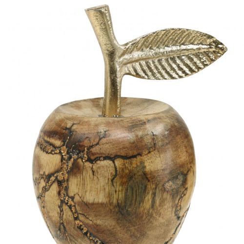 Floristik24 Decorazione da tavola in legno decorazione in legno di melo deco in legno di melo H11 cm Ø6,5 cm 2pz