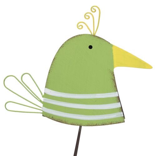 Floristik24 Molla per decorazione da tavolo, figura decorativa di uccello, uccello in metallo 17 cm 2 pz