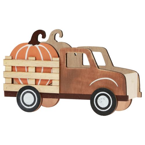 Decorazione da tavola decorazione zucca autunnale camion per la consegna in legno 20×7,5×12,5 cm