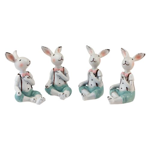 Prodotto Decorazione da tavola Coniglietti pasquali ragazzi bianco blu rosa 8,5 cm 4 pezzi