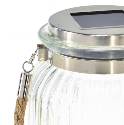 Floristik24 Decorazione da tavolo lampada a sospensione solare per balcone bianco caldo Ø11cm H16cm