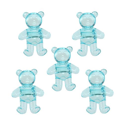 Decorazione da tavola per la nascita dell&#39;orso blu 3.5cm 60p 60