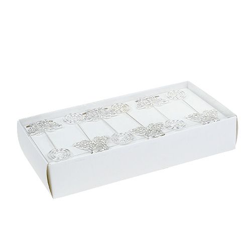 Prodotto Porta segnaposto Farfalla 3,5 cm argento 6 pezzi