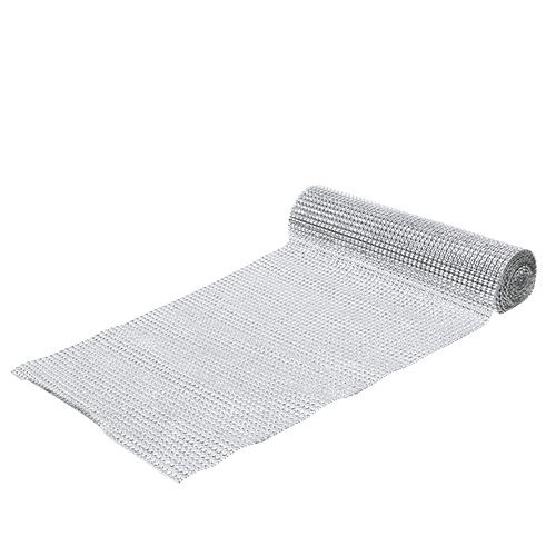 Floristik24 Runner da tavolo con paillettes argento chiaro L25cm L228cm