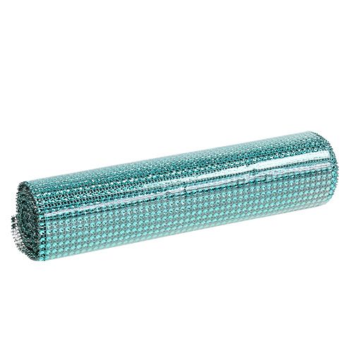 Prodotto Runner da tavolo con paillettes turchese B25cm L228cm