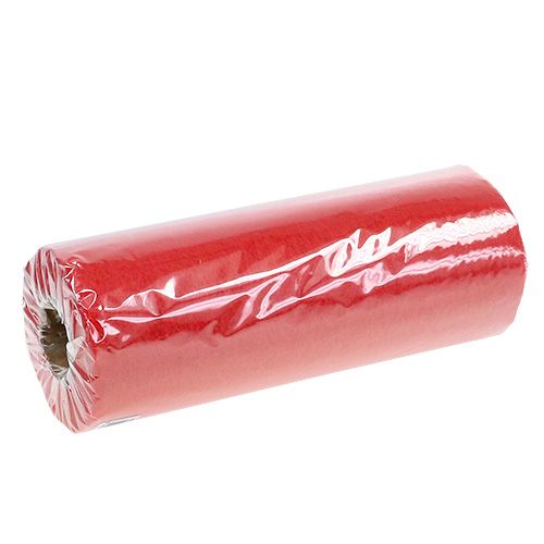 Floristik24 Runner da tavola in pile rosso 23cm 25m