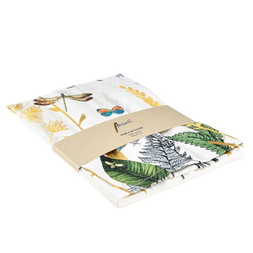 Prodotto Runner da tavolo estivo Runner da tavolo prato estivo bianco 40x150 cm
