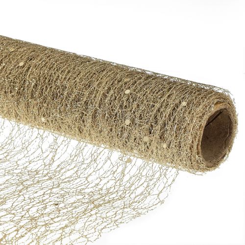 Floristik24 Runner da tavolo runner Champagne Glitter L35cm L200cm