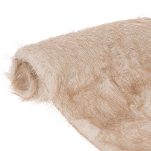 Runner da tavola beige con bordo in pelliccia sintetica, 24x140 cm acquistare | Floristik24.it
