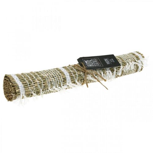 Floristik24 Tovaglietta Seagrass naturale, bianco Tovaglietta runner piccola 47×33 cm