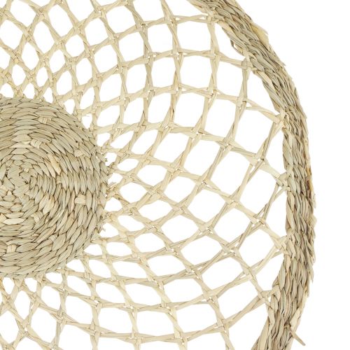 Floristik24 Tovaglietta rotonda in giunco marino decorazione estiva intrecciata per la tavola Ø38cm