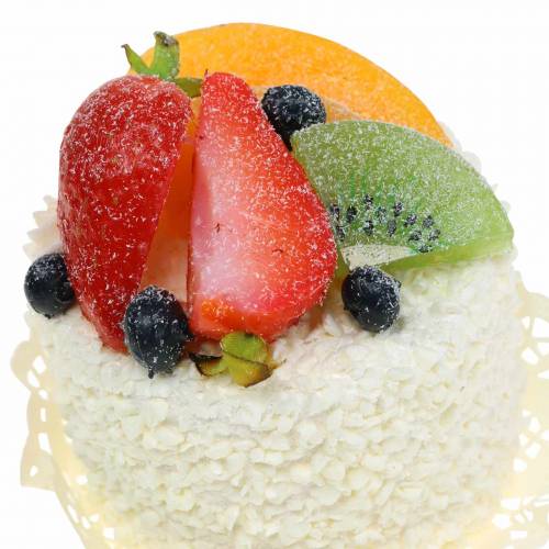 Floristik24 Tartellette decorative con frutti fragola replica cibo 7cm