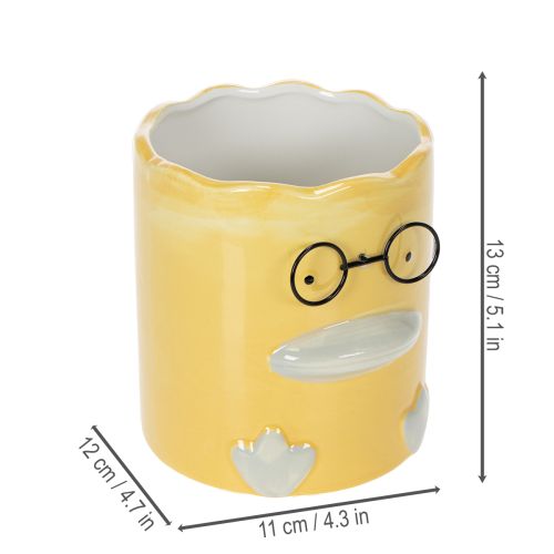 Prodotto Vaso decorativo cilindrico in ceramica a forma di anatra per una casa elegante, 13 cm, 2 pezzi