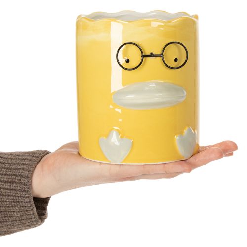 Prodotto Vaso decorativo cilindrico in ceramica a forma di anatra per una casa elegante, 13 cm, 2 pezzi