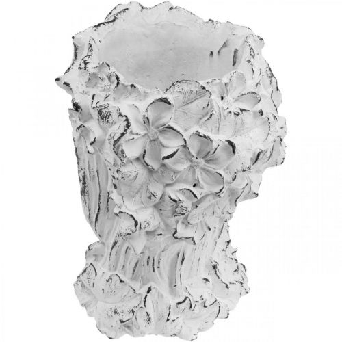 Floristik24 Fioriera Fioriera in Cemento Shabby Chic Testa di Donna Bianca H34cm